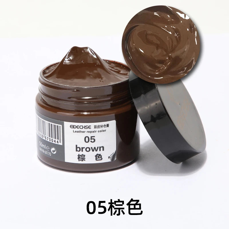 50ml Auto Advanced Leather Repair Cream Repair Filler Sofa Car Seat Leather Complementary Repair Refurbishing Car Polishing Kit