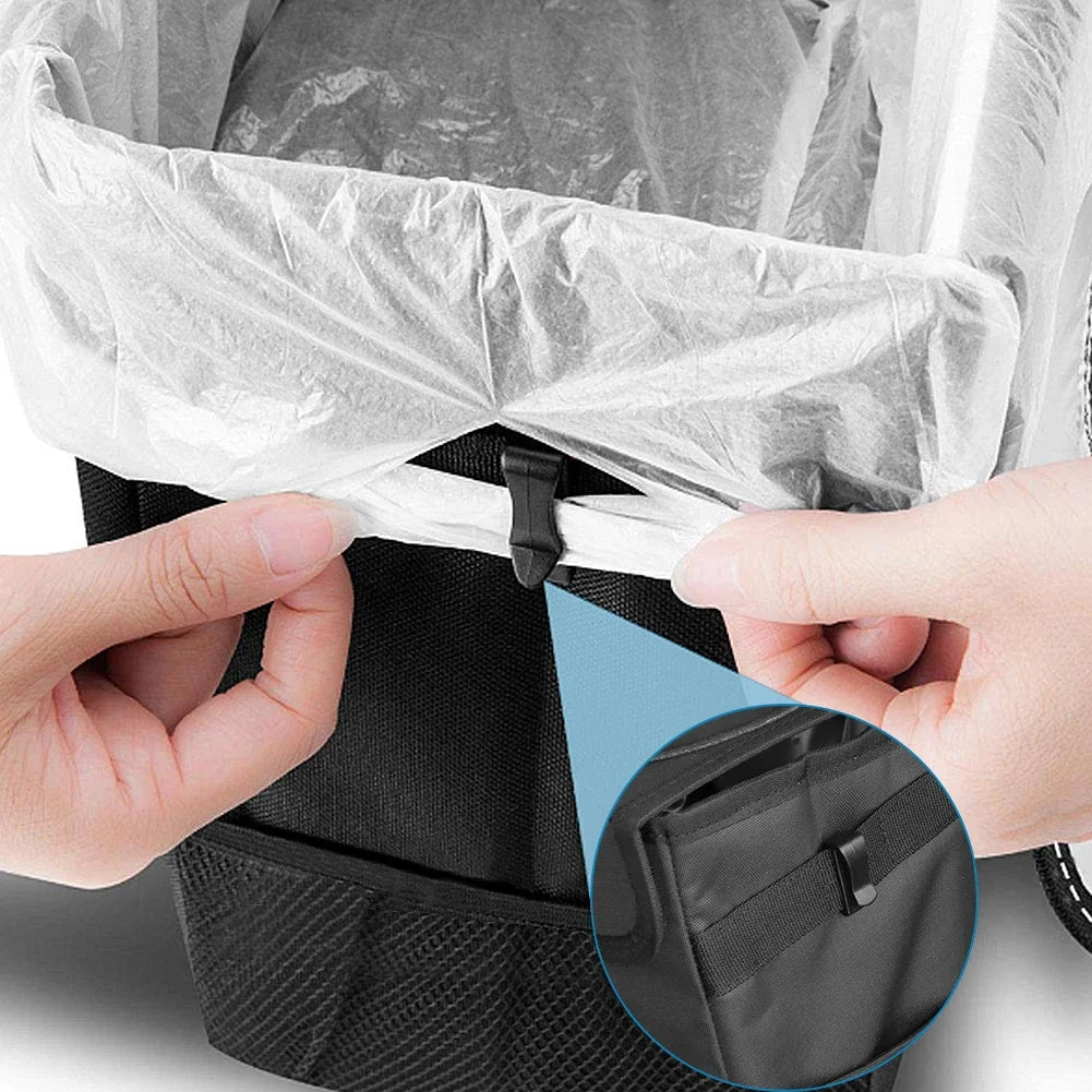 Waterproof Car Trash Can Bin, Acessórios Auto Organizer, Lixo Dump, Bolsos de armazenamento de carros, Closeable, portátil