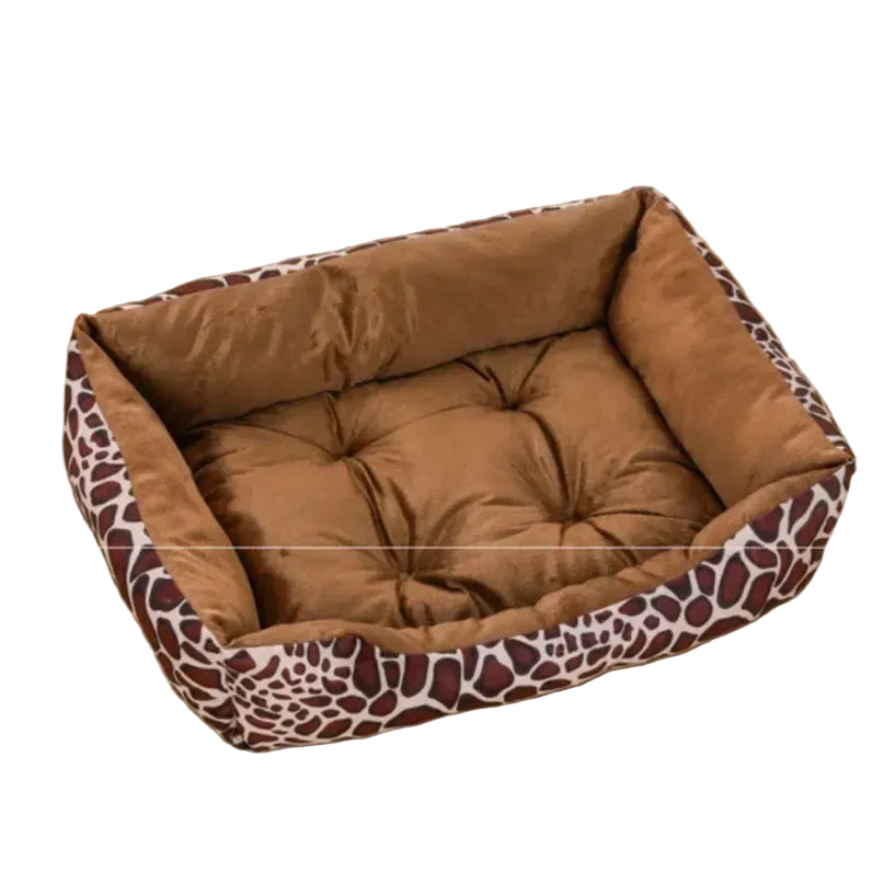 Cama Quadrada para Cães, Acessórios para Animais de Estimação, Cama Sofá Calmante de Pelúcia com Almofada Macia para Gatos e Cães Pequenos e Médios