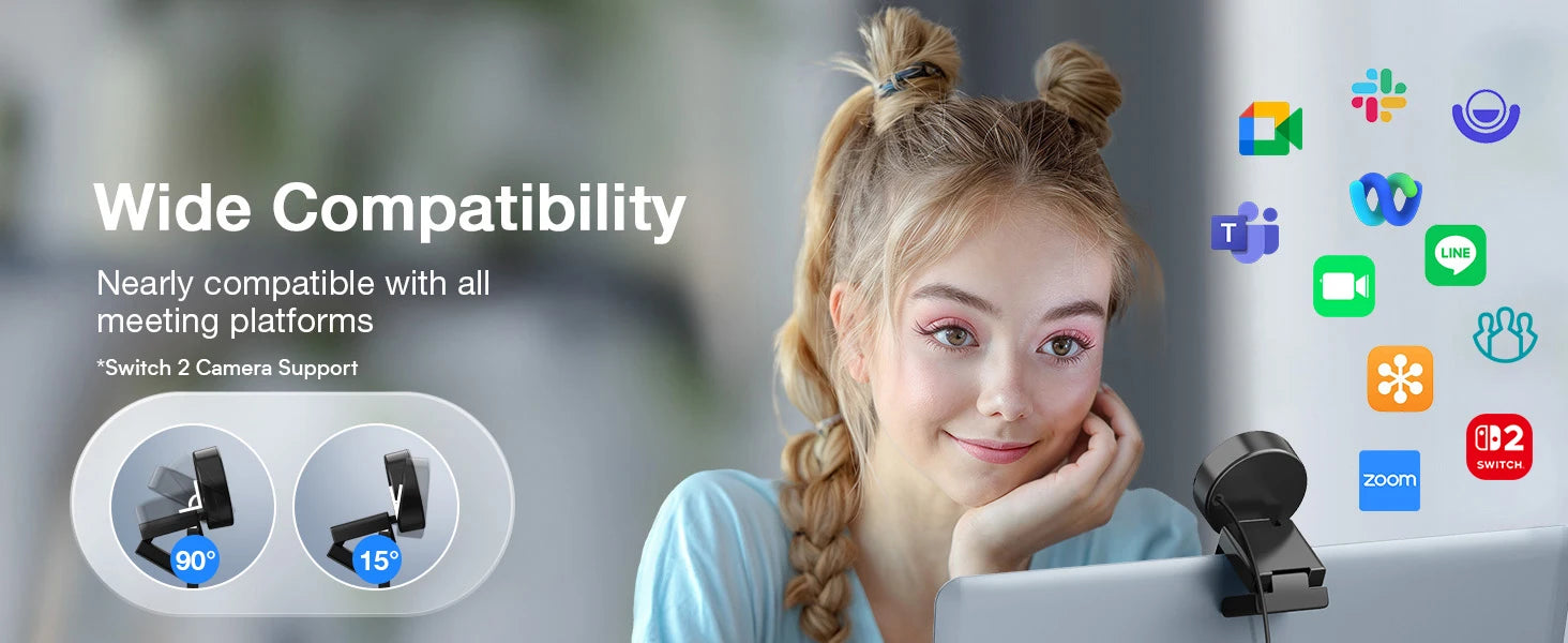 Webcam 1080P Full HD Web Camera With Microphone&Privacy Cover EMEET C950 USB Video Camera for PC&Computer/Meeting/Online Classes
