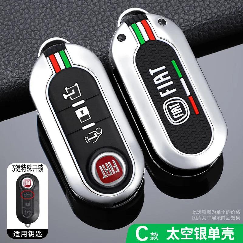 Car Remote Key Case Cover Protector for Fiat Ducato 500 500L Panda Grande Punto Lancia Musa Accessories Keychain Holder Shell