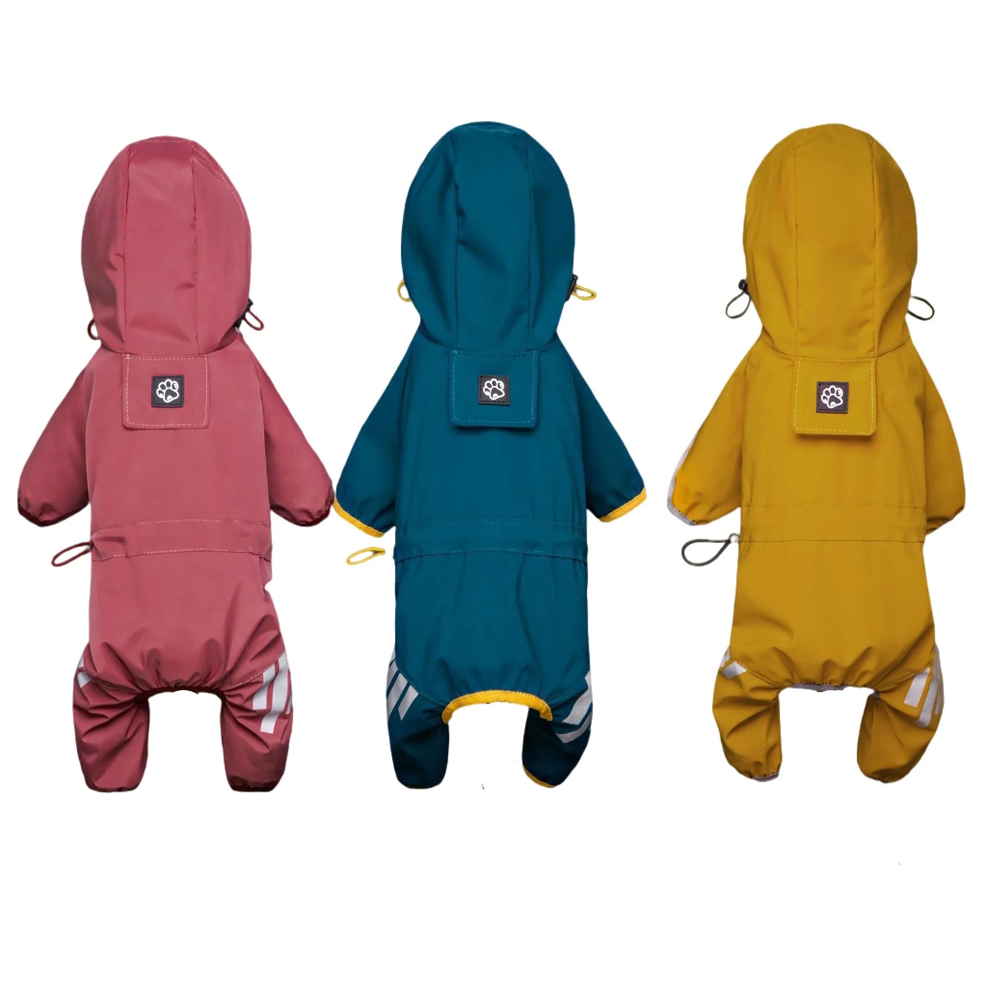 Reflective Waterproof Dog Raincoat Jumpsuit for Small Medium Pets