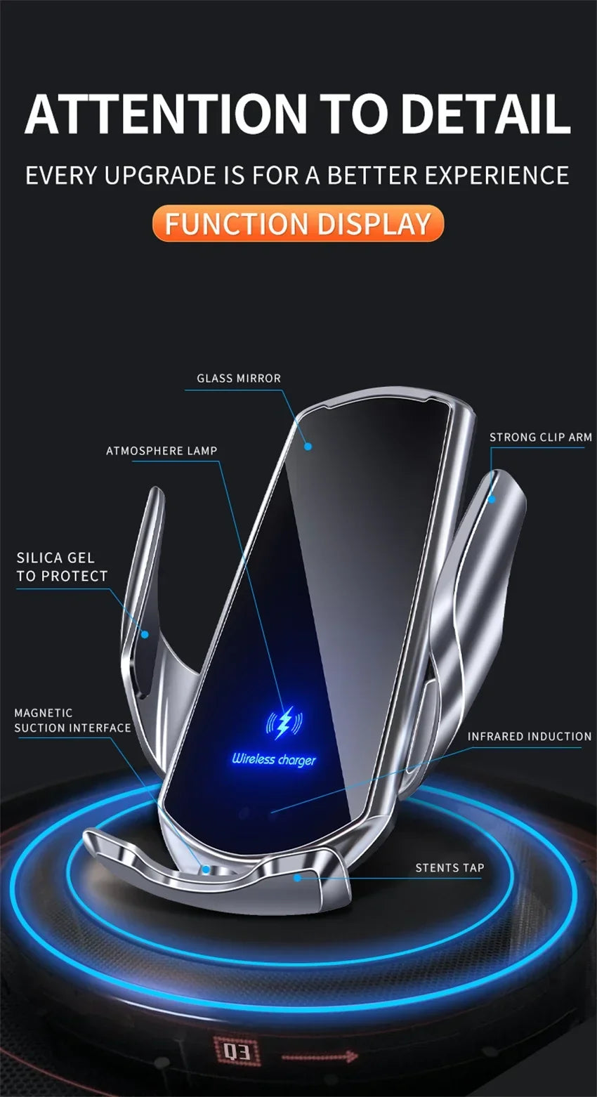 100W Car Magnetic Wireless Charger Phone Holder For iPhone 17 16 15 14 13 12 Pro Samsung Xiaomi Fast Charging Wireless Chargers