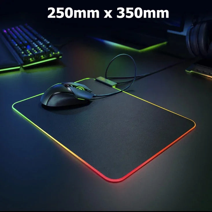Pink Girls RGB Anime Rubber Mouse Pads XXL Cute Large LED Lighting PC Computer Mousepad Colorful Glowing Deskmat Backlight Mat