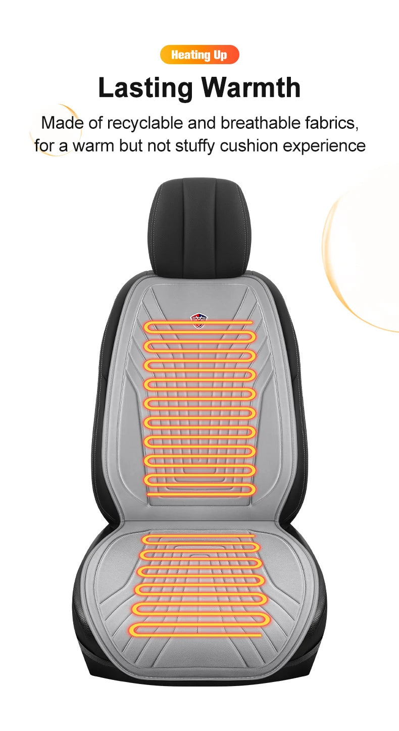 EAFC 1PCS Car Heating Pad Heated Seat 12V DC Soft Winter Warmer Seat Winter seat Protector Auto Seat Cushion Pad Winter Mat
