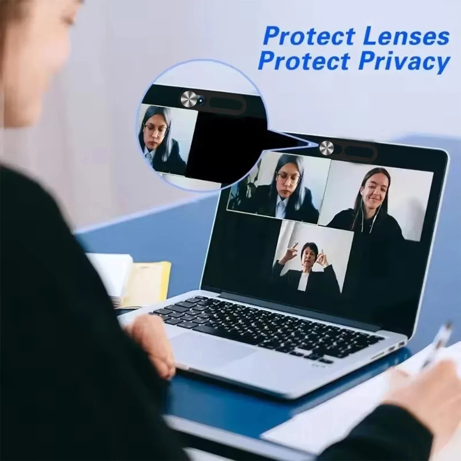 1-2Pcs Black Webcam Cover for IPhone Anti-hacker Shutter Privacy Protection Slide Shield Anti-peep for SmartPhone Laptop Camera