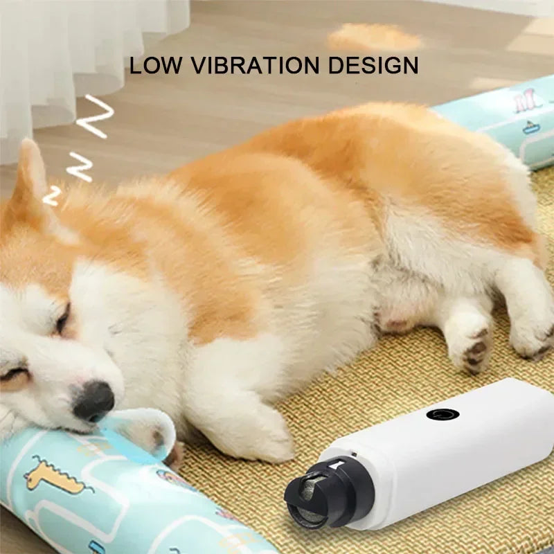 Cortadores de Unhas Elétricos para Cães para Lixadores de Unhas de Cães Recarregáveis USB com Luz LED Silenciosos para Cuidado de Unhas de Patas de Gatos