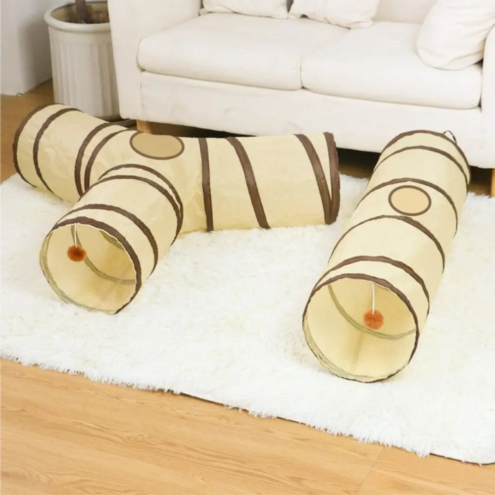 Foldable Steel Wire Cat Tunnel Tube Play Toy
