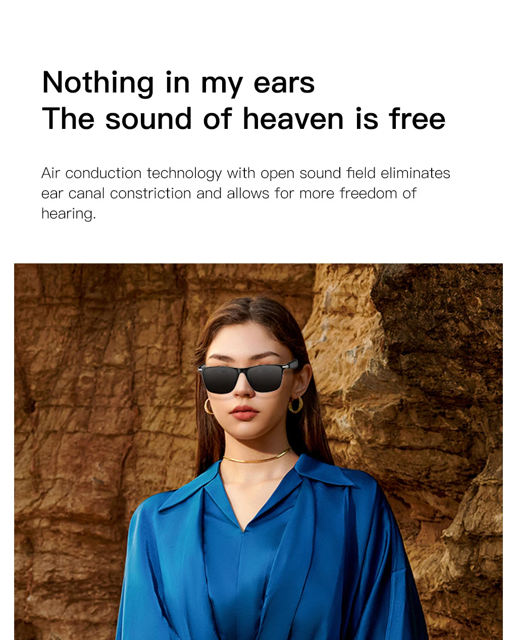 Smart Glasses with AI Translator Bluetooth Glasses Hands-Free Music & Calls Outdoor Sports Headphones for Men and Women