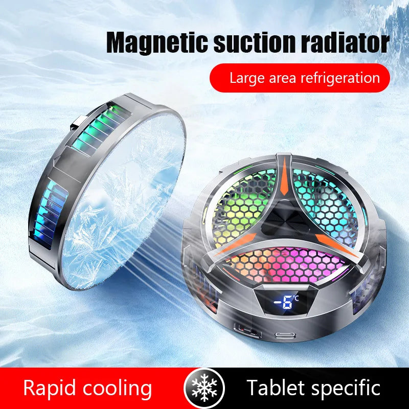 X42 Magnetic Cooling fan for iPad tablet Dedicated radiator With LED Digital display Type C charger cooler for iPad iPhone Mac
