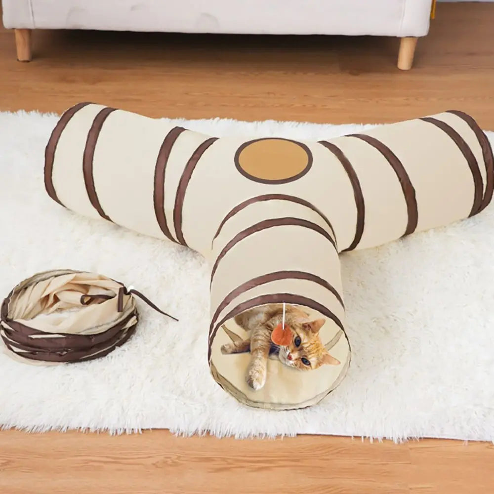Foldable Steel Wire Cat Tunnel Tube Play Toy