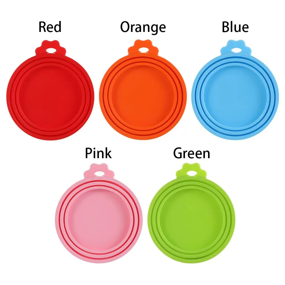 Tampa de Silicone 3 em 1 para Latas Reutilizável de Comida Mantenha Fresco Organização de Cozinha Artigos para Animais de Estimação
