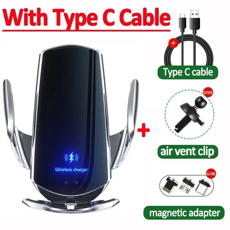 100W Car Magnetic Wireless Charger Phone Holder For iPhone 17 16 15 14 13 12 Pro Samsung Xiaomi Fast Charging Wireless Chargers