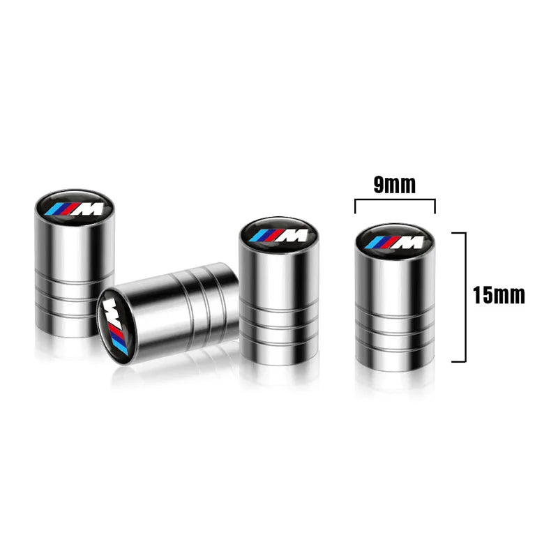 4Pcs Car Styling Wheel Tire Valve Caps Cover Accessories For BMW M Sports E36 E39 E46 E60 E90 E90 F10 F30 G20 G21 G30 G11 F15 X5
