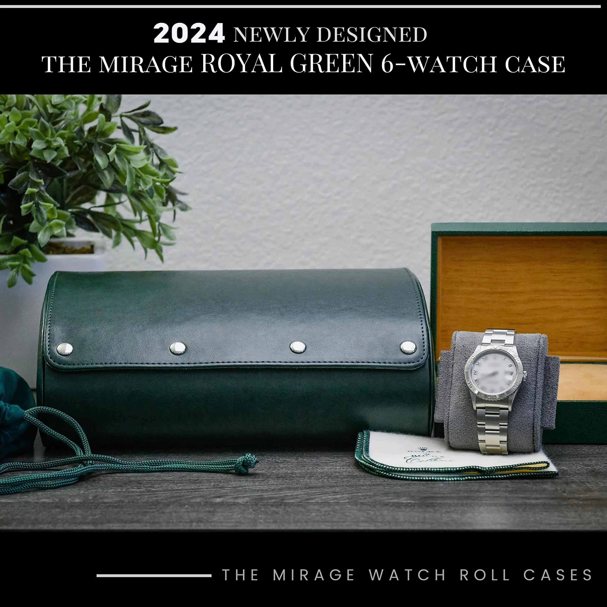 6 Slot Watch Case Storage Box for Men,Watch Travel Case Portable Storage Watch Display Holder for Wristwatches and Smart Watches