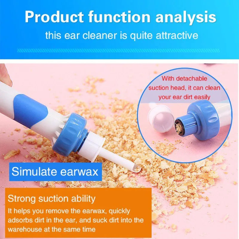 Portable Automatic Ear Cleaner for Adults and Children Soft-head Electric Earpick Ear Cleaning Ear Spoon Remover Earwax Kit