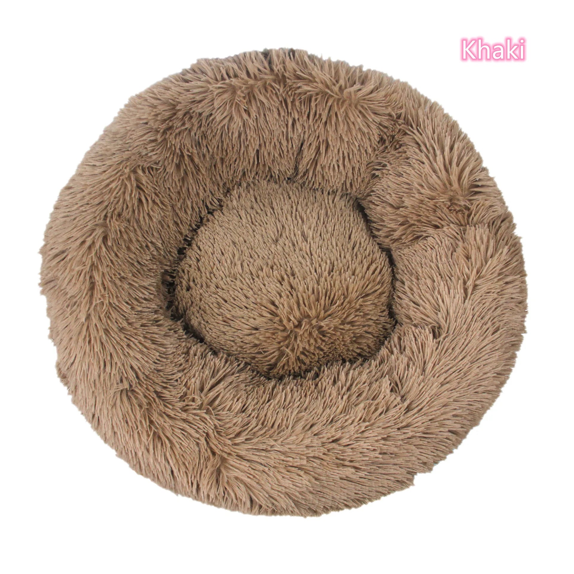 Cama Para Animais De Estimação Super Macia Para Gatos Pelúcia Tamanho Normal Lavável Cama Calmante Cama Donut Artefacto De Dormir Confortável Adequado Para O Inverno