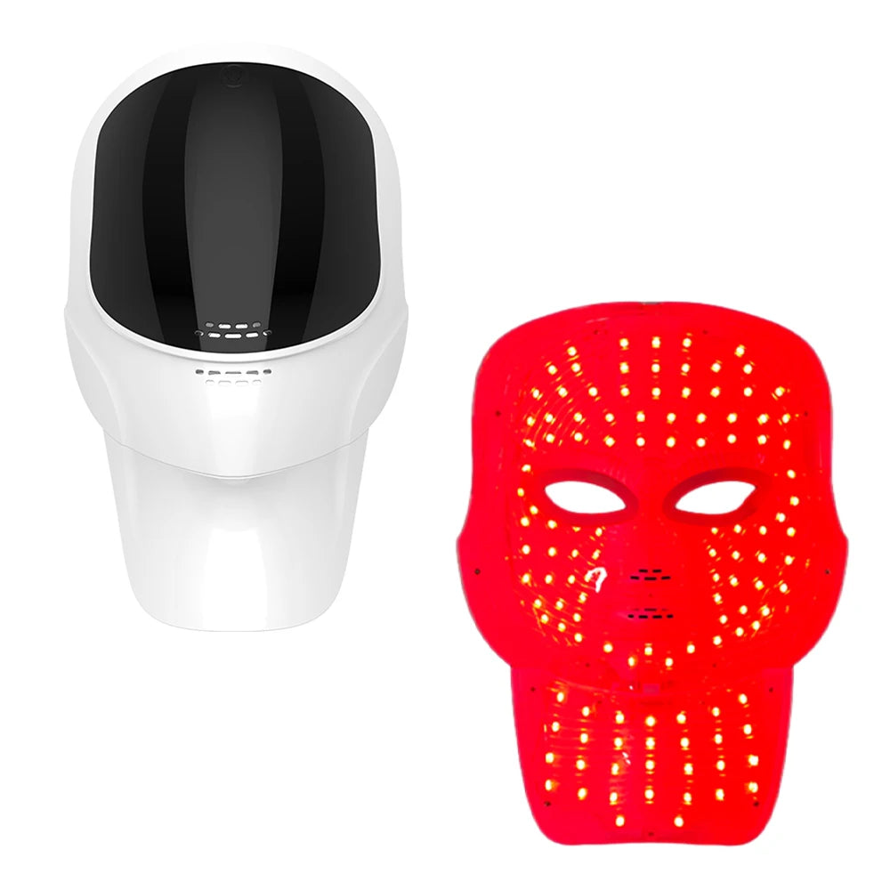 Wireless Face With Neck 7 Colors LED Photon Beauty Mask Red Light Facial Rejuvenation LED Mask Skin Tighten Skin Care Tool