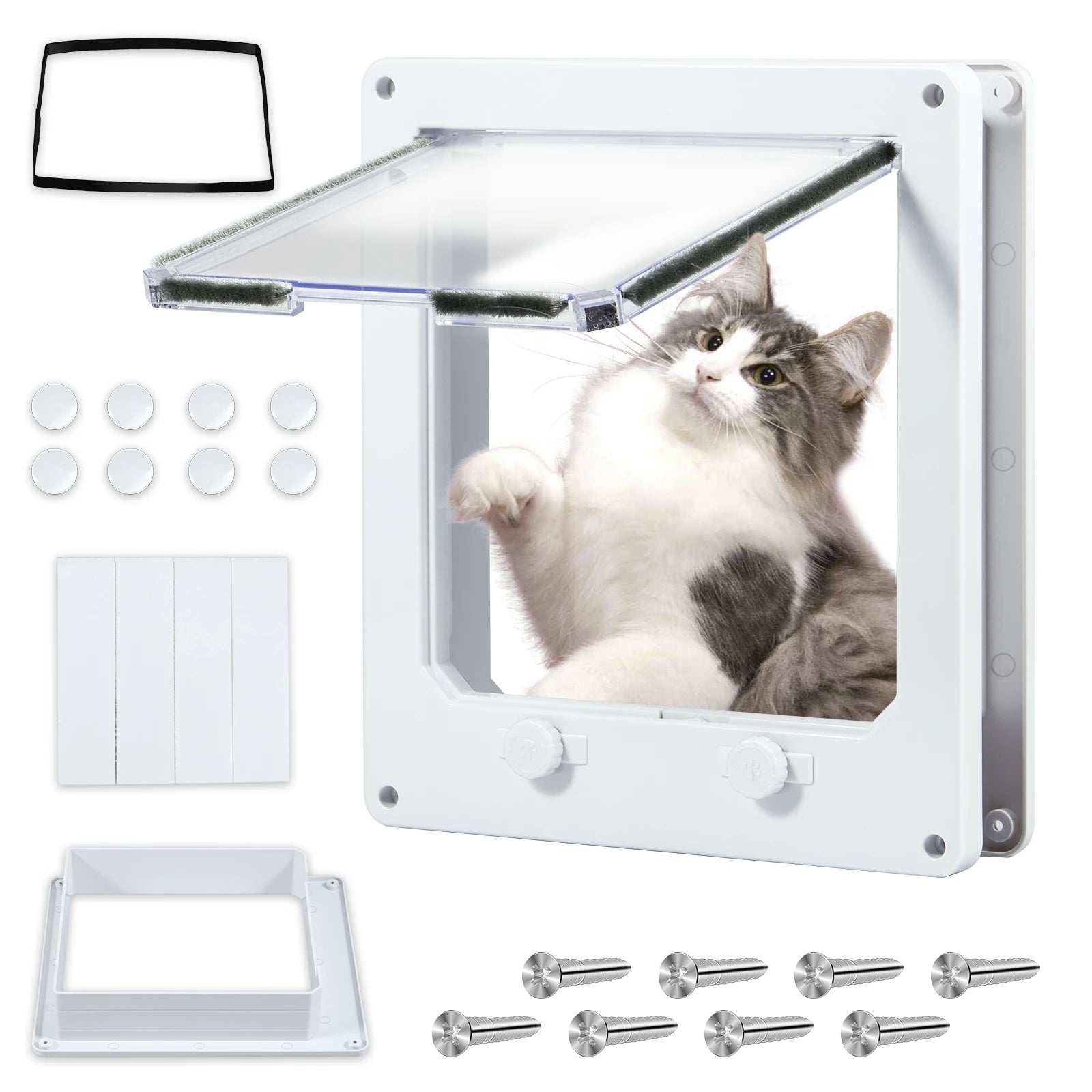 Professional 4-Way Locking ABS Security Pet Door