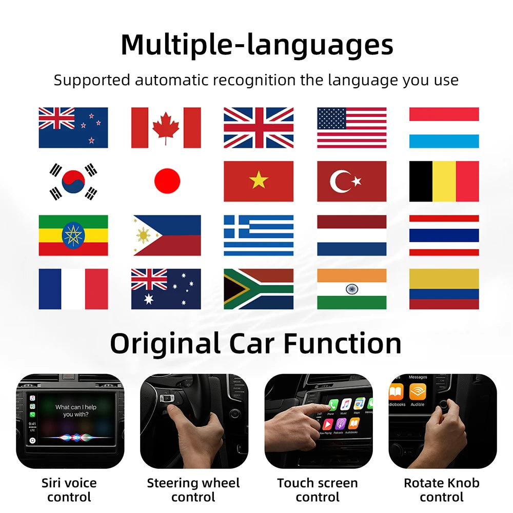 Smart CarPlay AI Box 2026 - Android 13 | Qualcomm Octa-Core | 4G+64GB Wireless Multimedia Adapter