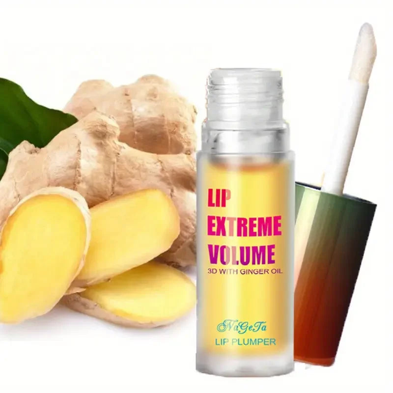 Ginger and Mint Volumising Lip Oil Plumper Serum Duo