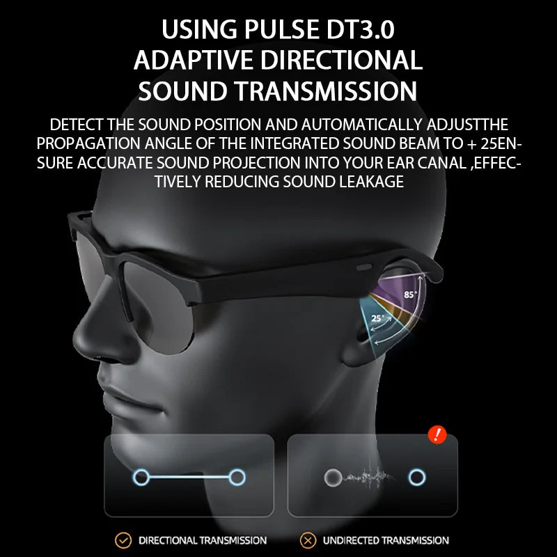 Smart Bluetooth Glasses Headset Wireless Headphones in Car Sports Riding HD Audio Sun Lens Headphones Music Earphones for Xiaomi