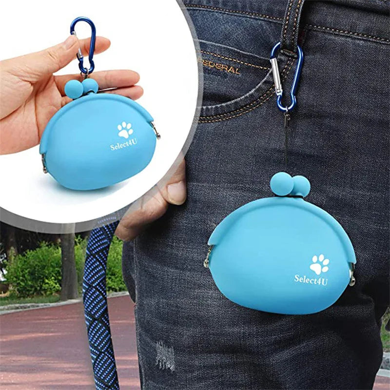 Silicone Portable Dog Training Snack Pouch Travel Bag