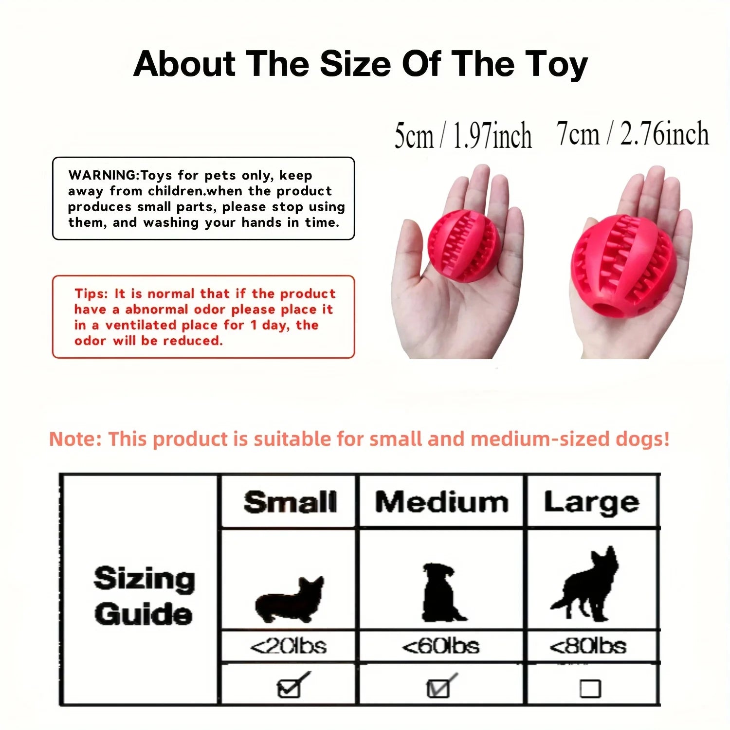 Non-Toxic Rubber Dog Treat Feeder and Tooth Cleaning Ball