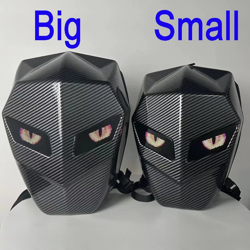 LED Knight Cycling Backpack Fashion Motorcycle Helmet Bluetooth Waterproof Hard Shell Laptops Bags Personality With Eye