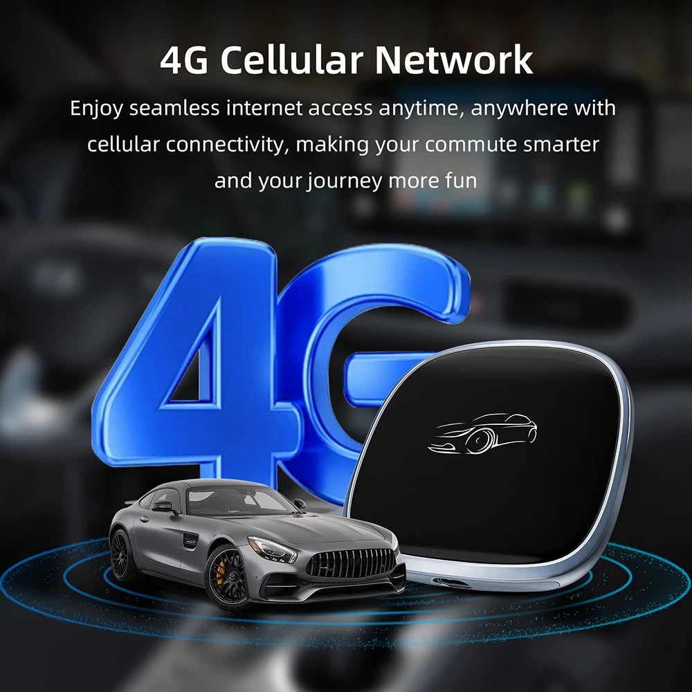 Smart CarPlay AI Box 2026 - Android 13 | Qualcomm Octa-Core | 4G+64GB Wireless Multimedia Adapter