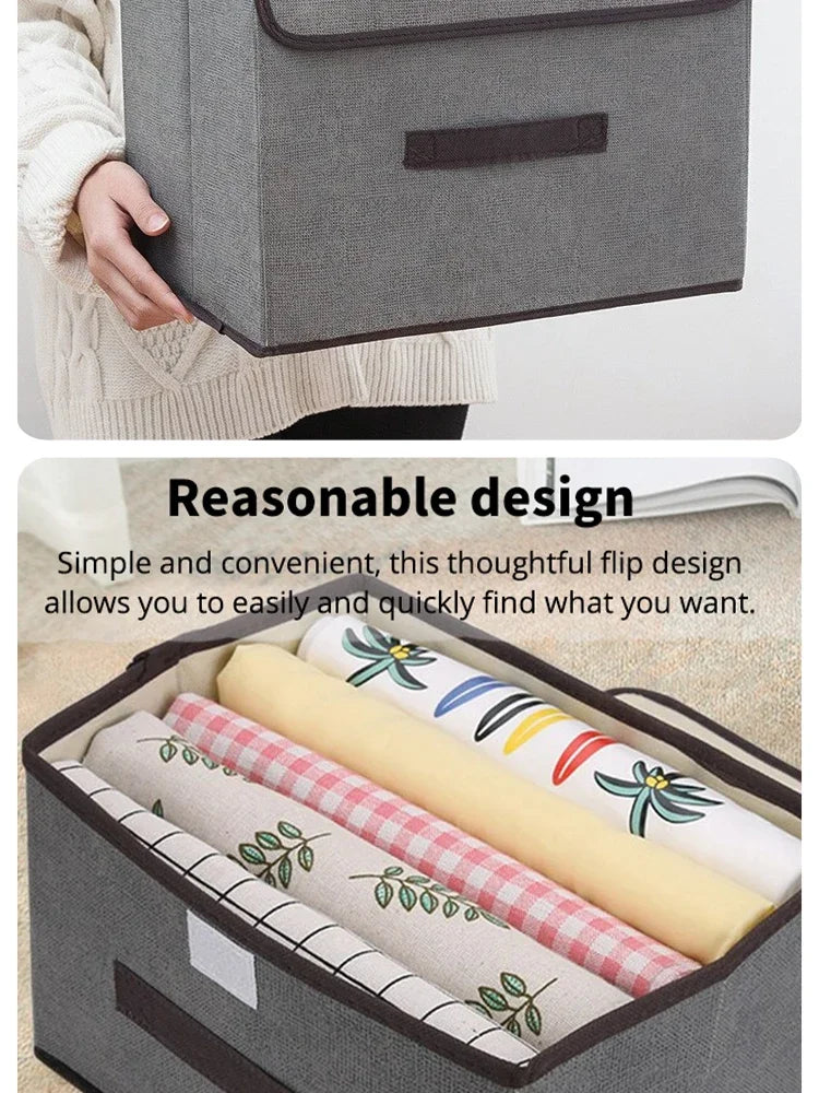Shadow Gray Foldable Non-Woven Fabric Storage Organizer