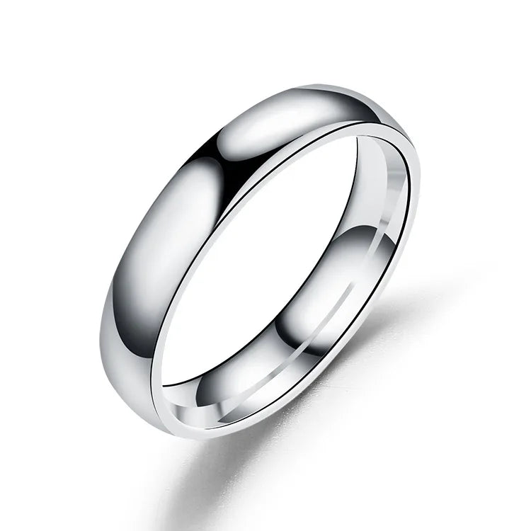 6mm Polished Stainless Steel Minimalist Wedding Ring