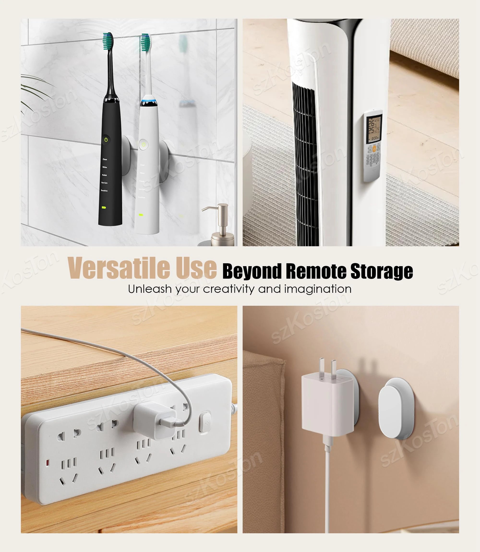 Magnetic Remote Control Holder Self-Adhesive Wall Mounted Storage Bracket for Remote Controls Household Goods Organizers Storage
