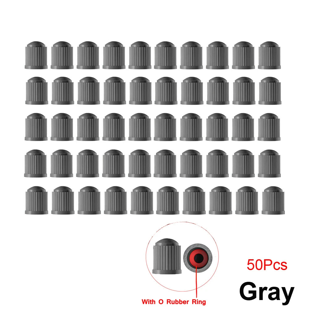 10/25/50/100Pcs Tire Valve Caps, Plastic Car Tire Stem Dust Covers Universal Valve Caps for Cars, Bicycle, Trucks, Motorcycles