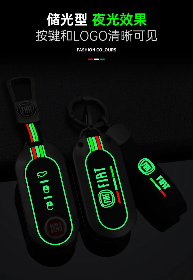 Car Remote Key Case Cover Protector for Fiat Ducato 500 500L Panda Grande Punto Lancia Musa Accessories Keychain Holder Shell