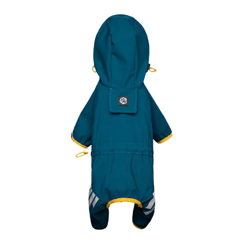 Reflective Waterproof Dog Raincoat Jumpsuit for Small Medium Pets