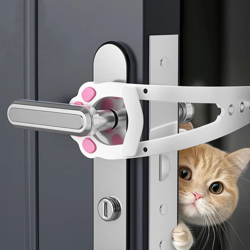 Adjustable Cat Door Holder Latch Flex Strap Dog Stopper