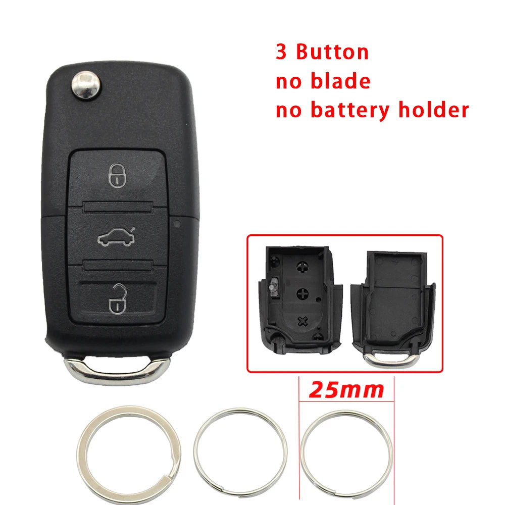 Cocolockey 2/3/4 Button Remote Flip Folding Key Shell for Vw Golf Jetta Passat Bora Sharan Touran for Seat Leon Car Accessories