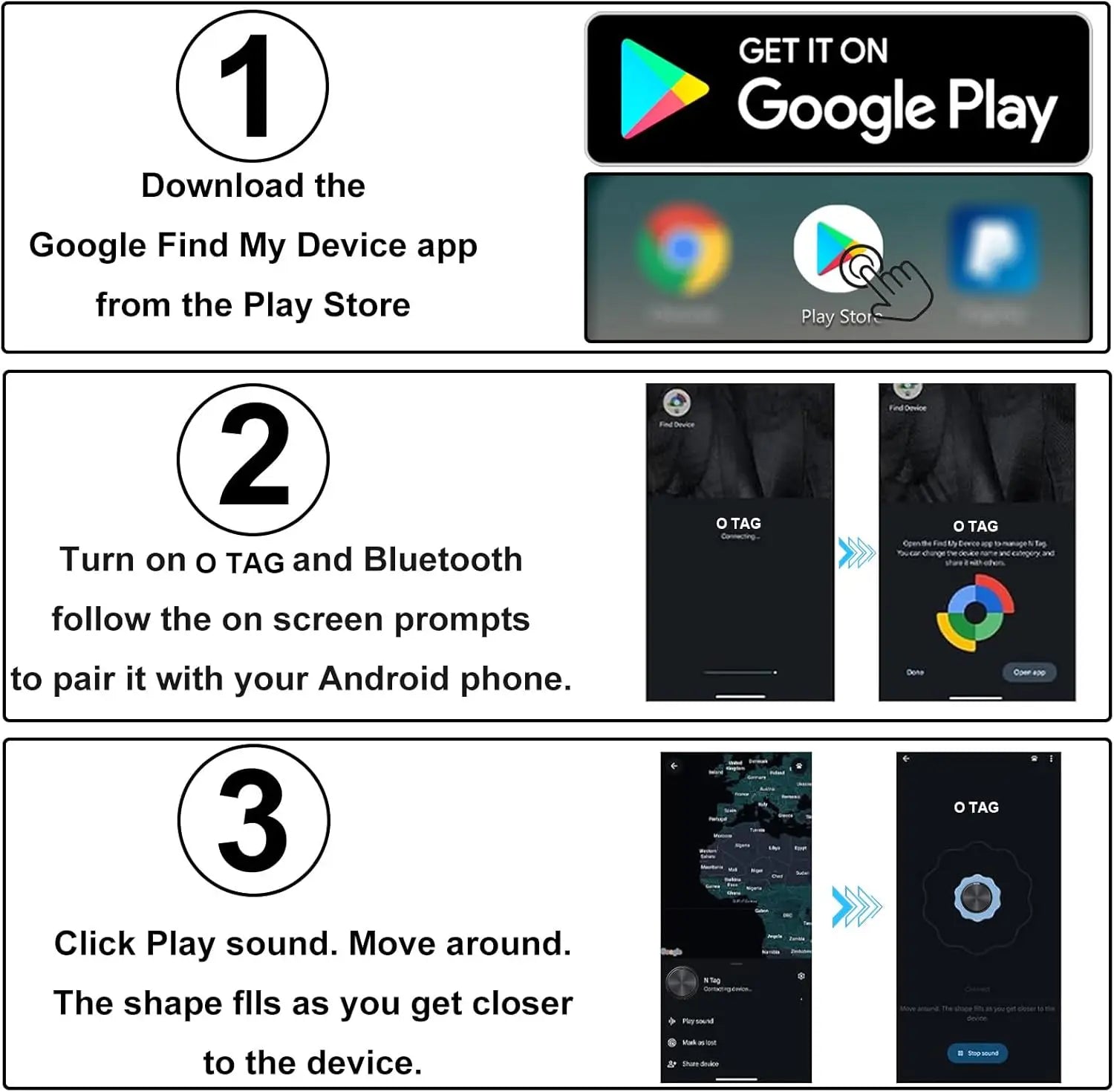 AirTag for Android Compatible Google Find My Item Finder Versatile Tracker for Keys Wallets Luggage