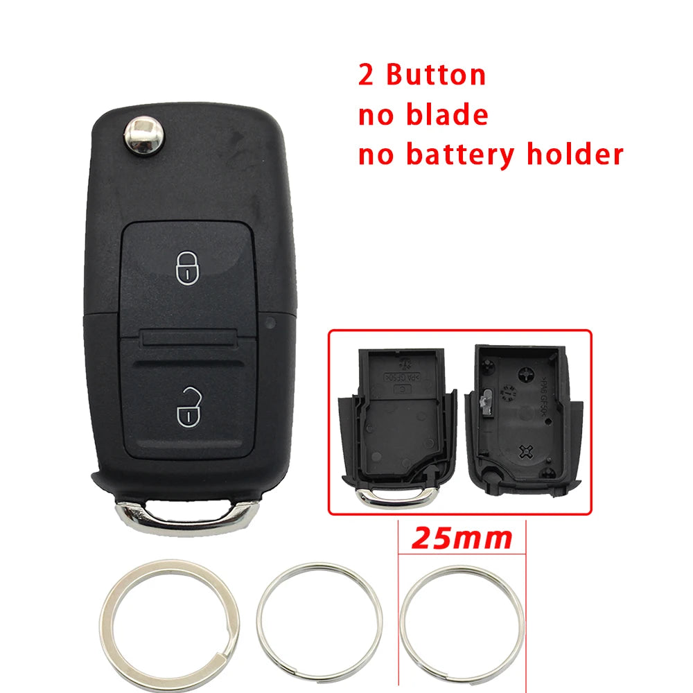 Cocolockey 2/3/4 Button Remote Flip Folding Key Shell for Vw Golf Jetta Passat Bora Sharan Touran for Seat Leon Car Accessories