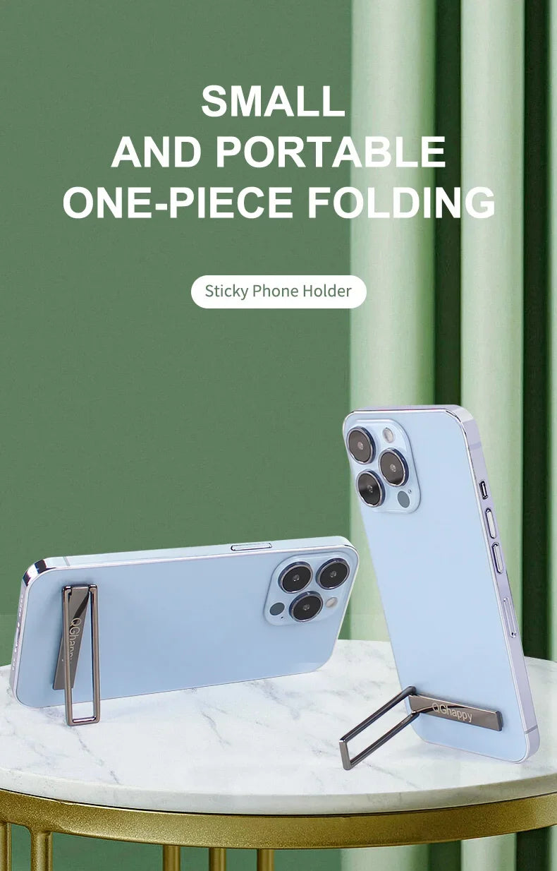 Universal Mini Metal Folding Mobile Phone Holder Stand Aluminum Alloy Invisible Portable Stand Bracket Desktop Phone Holder