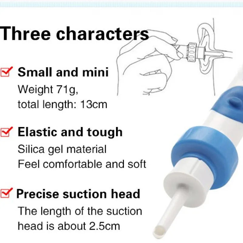 Portable Automatic Ear Cleaner for Adults and Children Soft-head Electric Earpick Ear Cleaning Ear Spoon Remover Earwax Kit