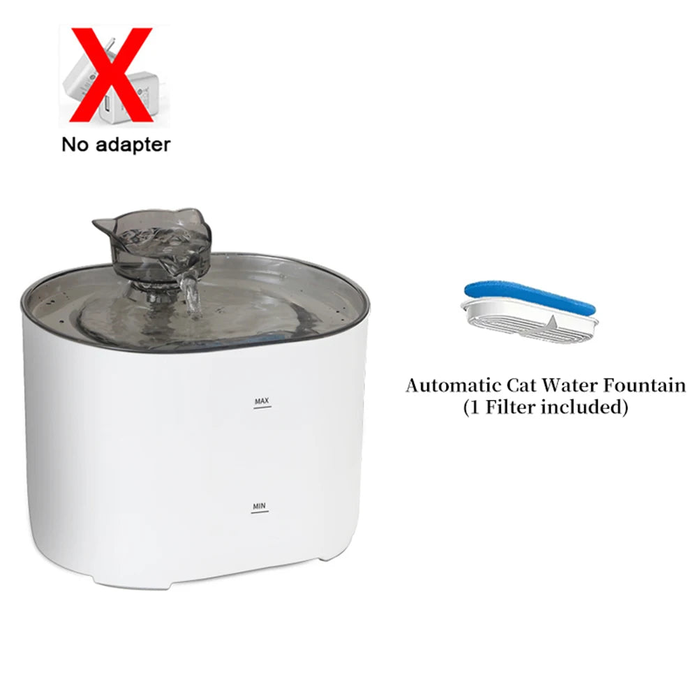 Bebedouro Automático para Gatos com Filtro, Dispensador de Água para Cães e Gatos, Bomba Elétrica USB Silenciosa, Orelha de Gato, Bebedouro para Animais de Estimação