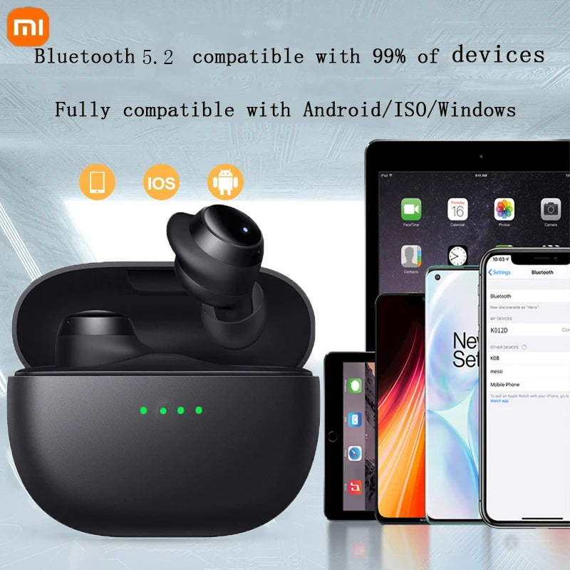 Wireless Bluetooth HeadphonesTWS Control Sport Headset Waterproof Microphone Music Earphone Work On All Smartphone