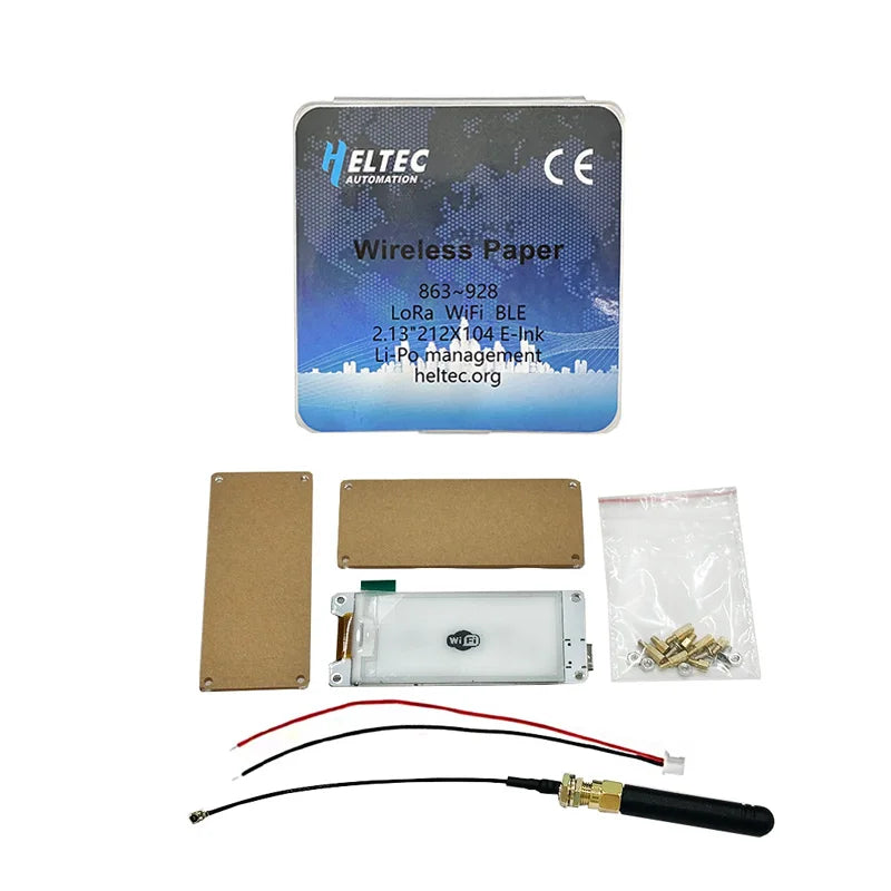 Heltec Wireless Paper 863~928 LoRa WiFi BLE 2.13"212X104 E-Ink Li-Po management SX1262 	 ESP32-S3FN8