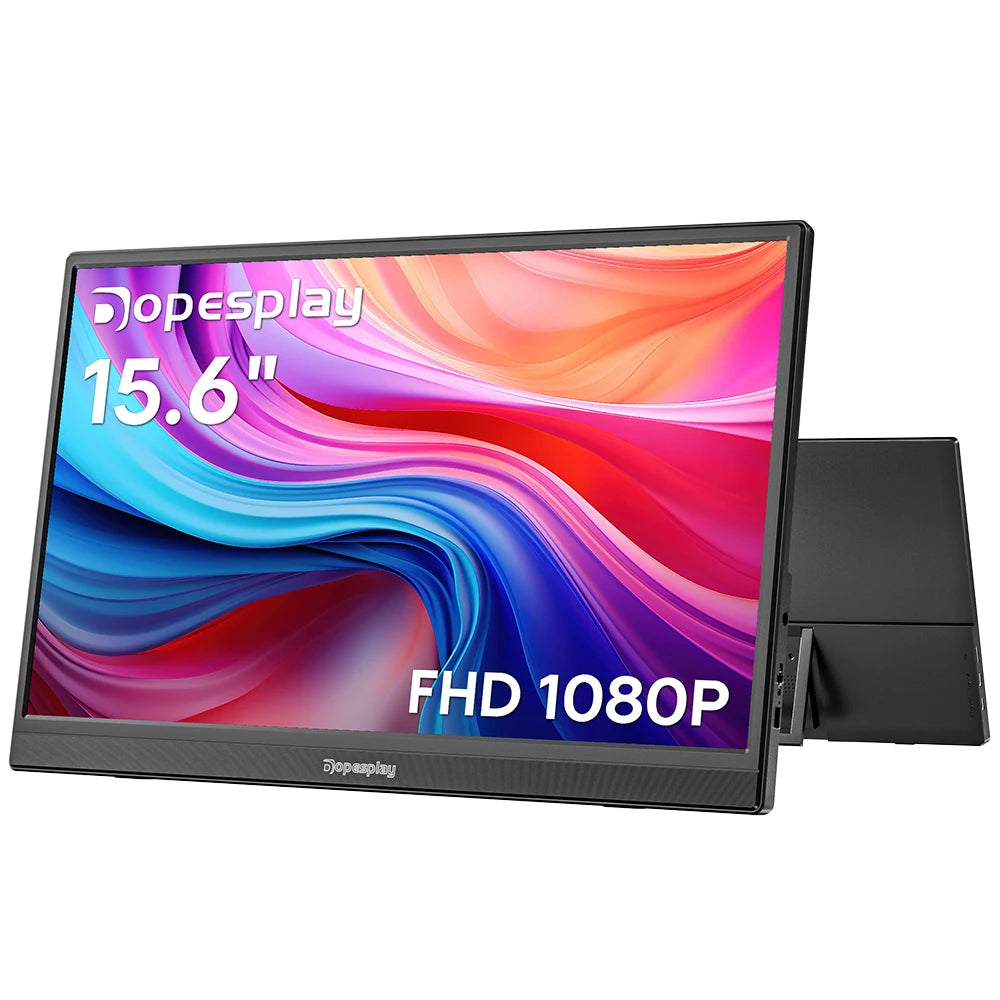 Dopesplay 15.6 inch Portable monitors For Laptops FHD IPS 1080P External Screen Extender for MAC Windows Phone Games Extended
