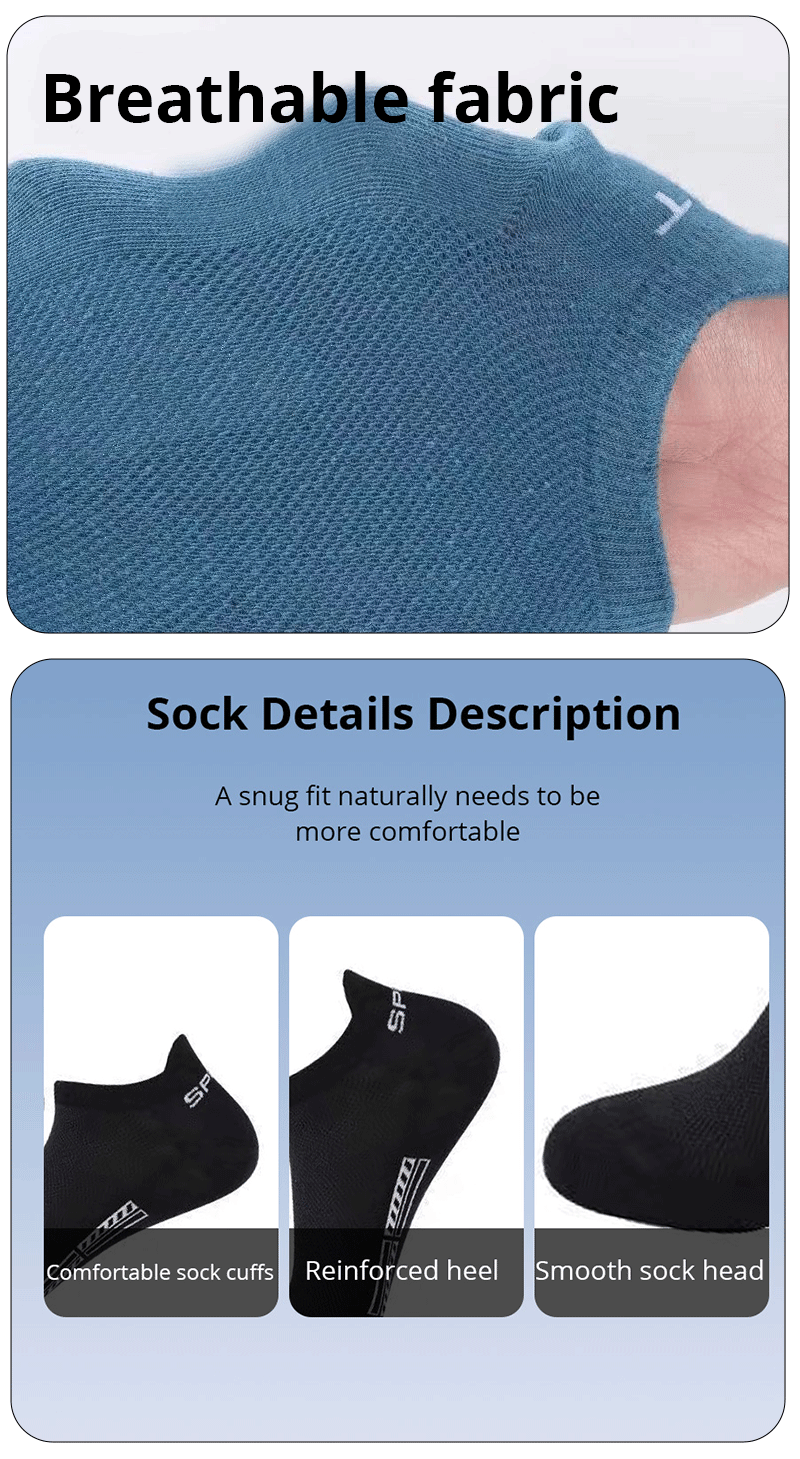 Breathable Summer Mesh Performance Low-Cut Socks