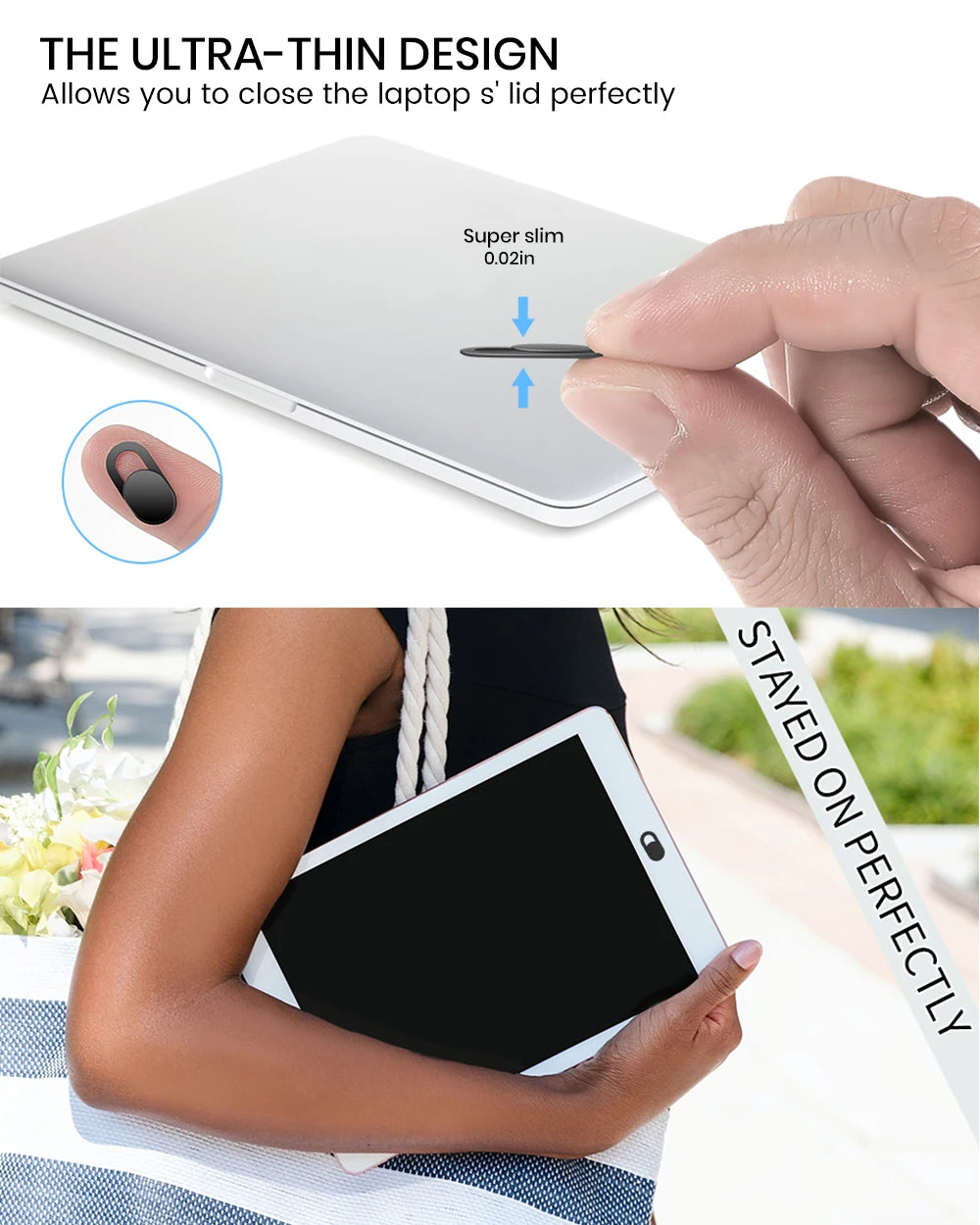 3/6Pcs Webcam Cover Slide, Ultra Thin Phone Camera Cover, Camera Cover Blocker for Macbook, iMac, Laptop, Desktop, Pc, iPad