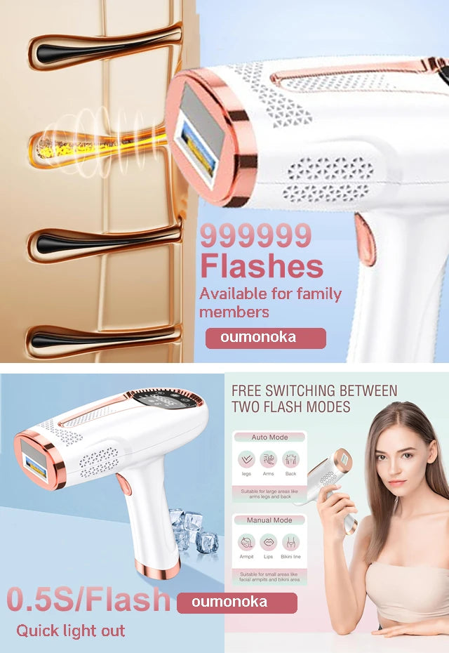 Permanent IPL Laser Epilator Women's Depilators Facial Shaving Hair Cutting Machine Men's Razor Shaver Mower  Laser Hair Removal