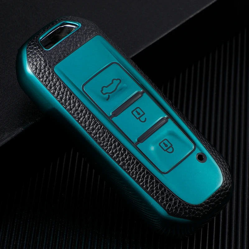 Leather TPU Car Key Case Cover for Baojun 510 730 360 560 RS-5 530 630 for Wuling Hongguang S Auto Holder Shell Accessories